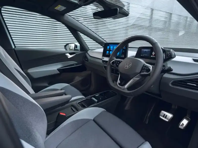VW ID.3 front seats — comfortable interior used for driving lessons on the Wirral